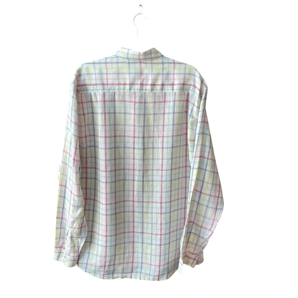 Tommy‎ Bahama 100% Linen Plaid Shirt - Picture 2 of 5